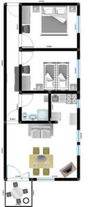 Apartment 4 second  floor layout – Apartment 1 (Ana apartments, Mandre, Island of Pag, 4 to 5 persons) island of pag mandre apartmens ana